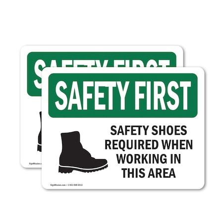 Signmission 5 in Height, 7 in Width, Vinyl Decal, Rectangle OS-2PACK-SF-D-57-L-10965